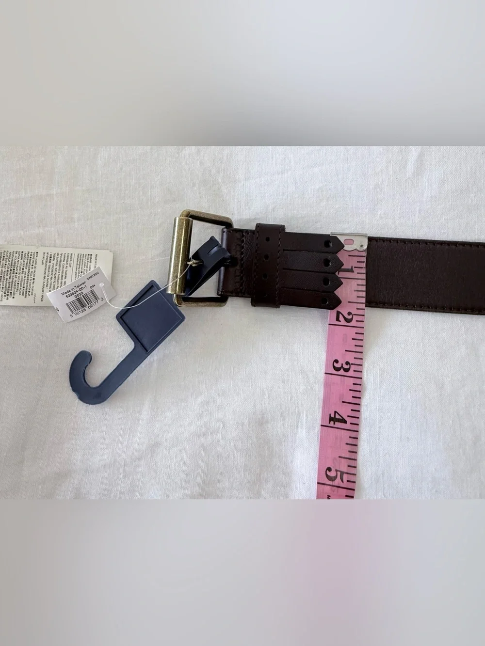 GAP | Mens SZ 32 | Brown Leather Kilt Fringe Belt Brass Buckle | Preppy NWT